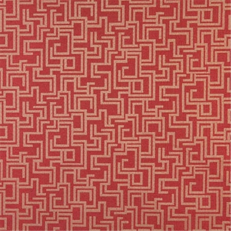 Designer Fabrics 54 In. Wide Red- Geometric Outdoor- Indoor- Marine Scotchgarded Fabric F638